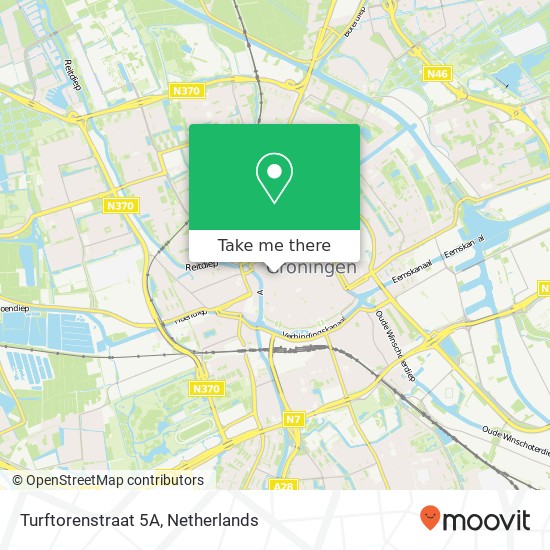 Turftorenstraat 5A, Turftorenstraat 5A, 9712 BL Groningen, Nederland kaart