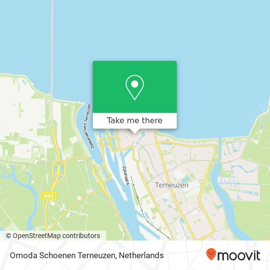 Omoda Schoenen Terneuzen, Noordstraat 44 kaart