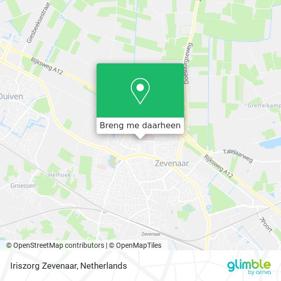 Iriszorg Zevenaar kaart