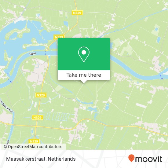 Maasakkerstraat, 5371 Ravenstein kaart