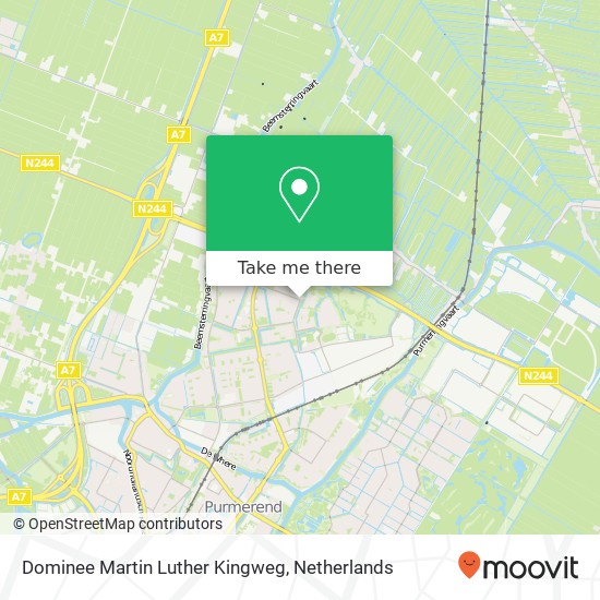 Dominee Martin Luther Kingweg, 1444 Purmerend kaart