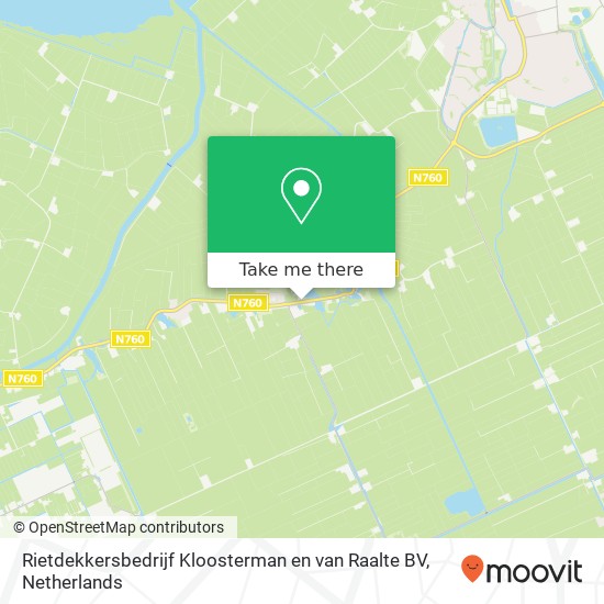 Rietdekkersbedrijf Kloosterman en van Raalte BV, Kamperzeedijk 53 kaart