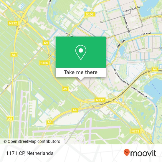 1171 CP, 1171 CP Badhoevedorp, Nederland kaart
