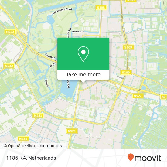 1185 KA, 1185 KA Amstelveen, Nederland kaart