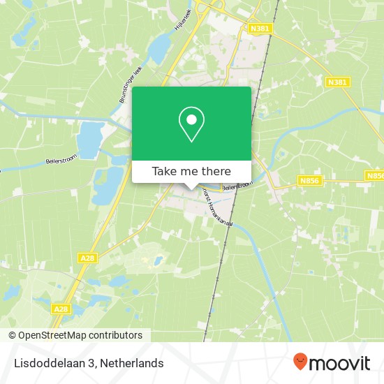 Lisdoddelaan 3, Lisdoddelaan 3, 9413 AH Beilen, Nederland kaart