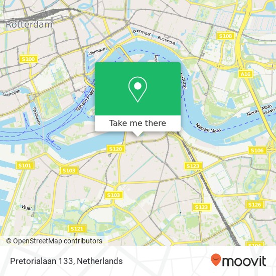 Pretorialaan 133, 3072 EL Rotterdam kaart
