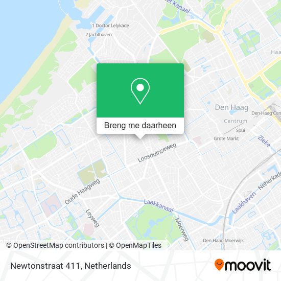 Newtonstraat 411 kaart