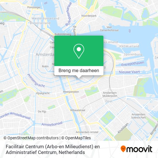 Facilitair Centrum (Arbo-en Milieudienst) en Administratief Centrum kaart