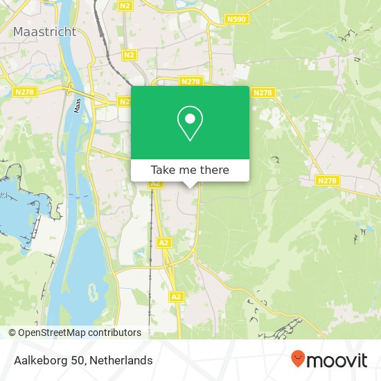 Aalkeborg 50, 6228 BT Maastricht kaart