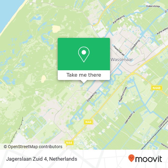 Jagerslaan Zuid 4, 2243 EH Wassenaar kaart