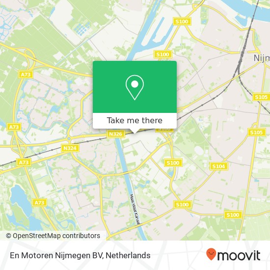 En Motoren Nijmegen BV, Roggeweg 12 kaart