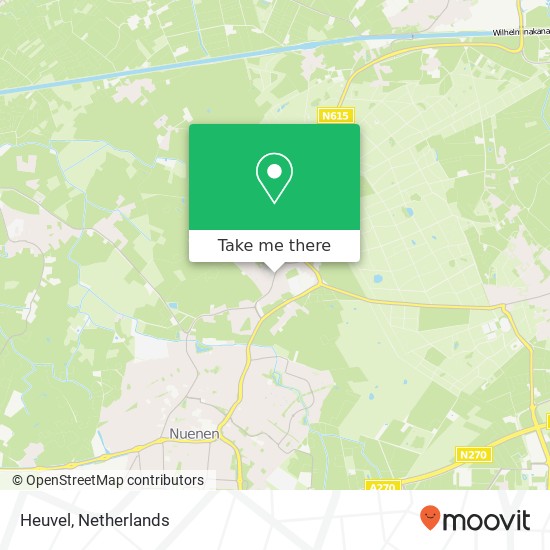 Heuvel, 5674 SE Nuenen (Gerwen) kaart