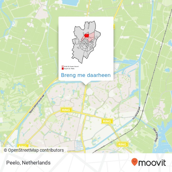 Peelo, Peelo, Assen, Nederland kaart