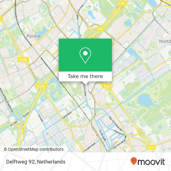 Delftweg 92, 2289 BB Rijswijk kaart