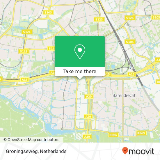 Groningseweg, Groningseweg, 2994 Barendrecht, Nederland kaart