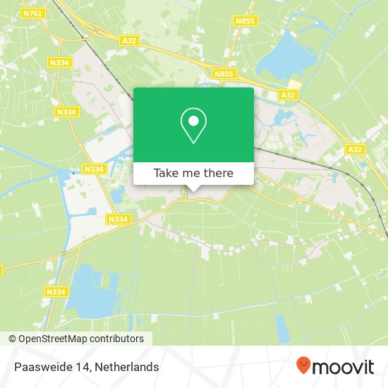 Paasweide 14, 8331 XB Steenwijk kaart
