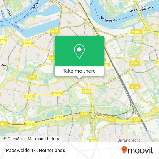 Paasweide 14, 3075 DZ Rotterdam kaart