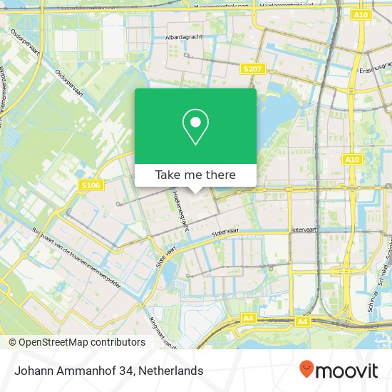 Johann Ammanhof 34, 1068 HG Amsterdam kaart