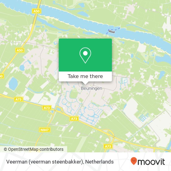 Veerman (veerman steenbakker), 6641 Beuningen kaart