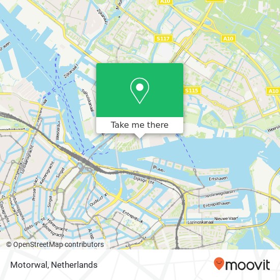 Motorwal, Motorwal, 1021 Amsterdam, Nederland kaart