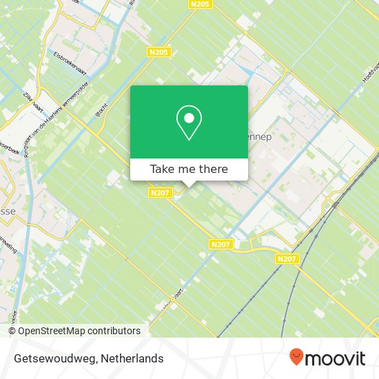 Getsewoudweg, Getsewoudweg, 2151 Nieuw-Vennep, Nederland kaart