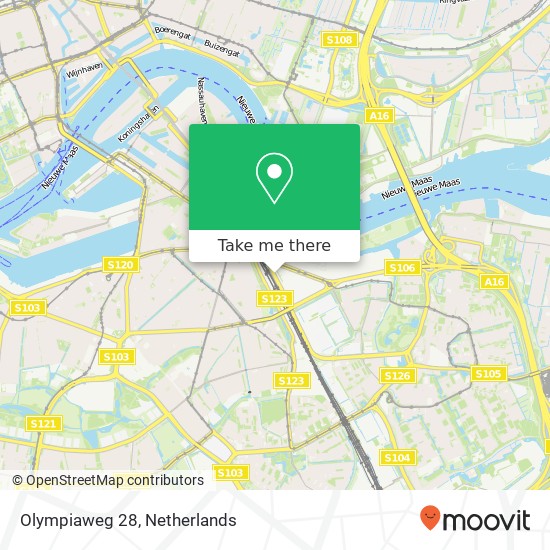 Olympiaweg 28, 3077 AL Rotterdam kaart