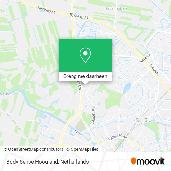 Body Sense Hoogland kaart