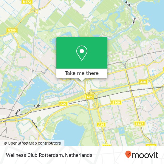 Wellness Club Rotterdam, Ommoordsehof 11 kaart
