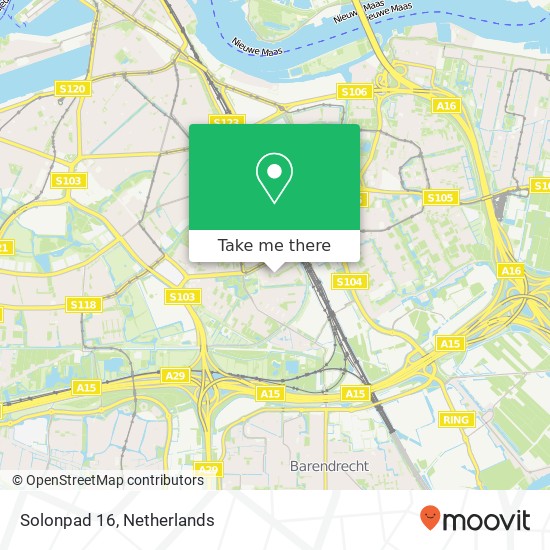 Solonpad 16, 3076 XM Rotterdam kaart