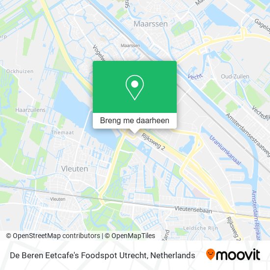 De Beren Eetcafe's Foodspot Utrecht kaart