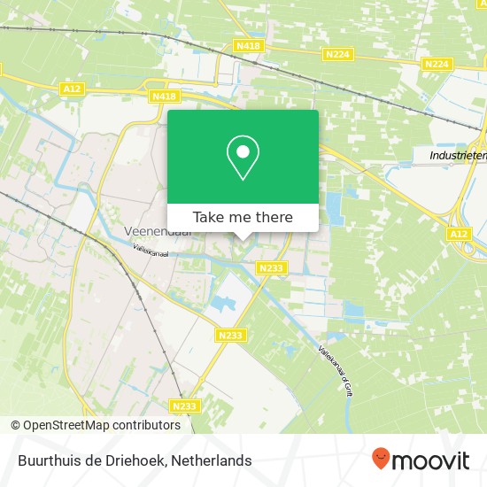 Buurthuis de Driehoek kaart