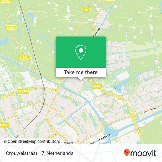 Crouwelstraat 17, 9731 MG Groningen kaart