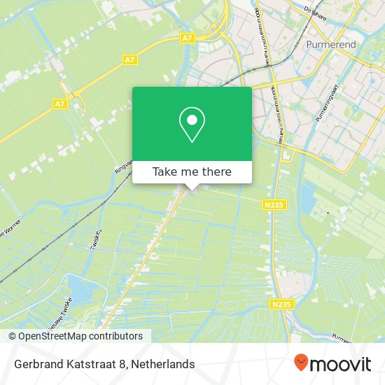 Gerbrand Katstraat 8, 1451 MK Purmerland kaart