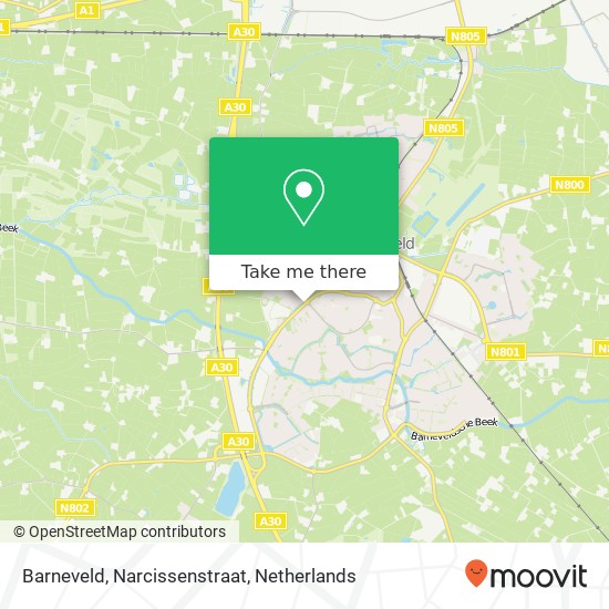 Barneveld, Narcissenstraat kaart