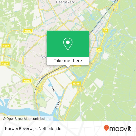 Karwei Beverwijk, Parallelweg 134 kaart