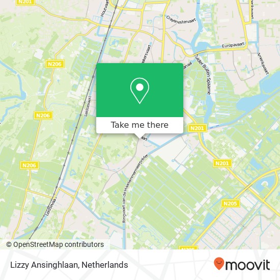 Lizzy Ansinghlaan, Lizzy Ansinghlaan, 2104 Heemstede, Nederland kaart