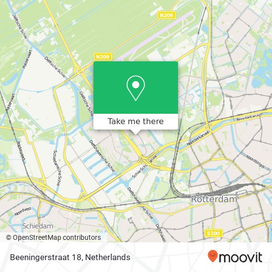 Beeningerstraat 18, 3042 TK Rotterdam kaart