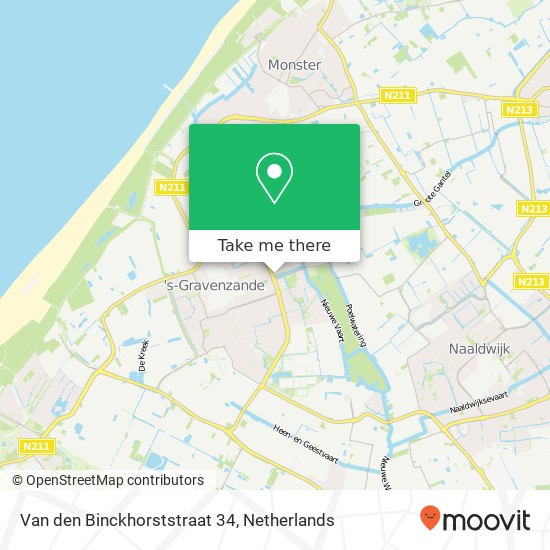 Van den Binckhorststraat 34, 2691 WN 's-Gravenzande kaart