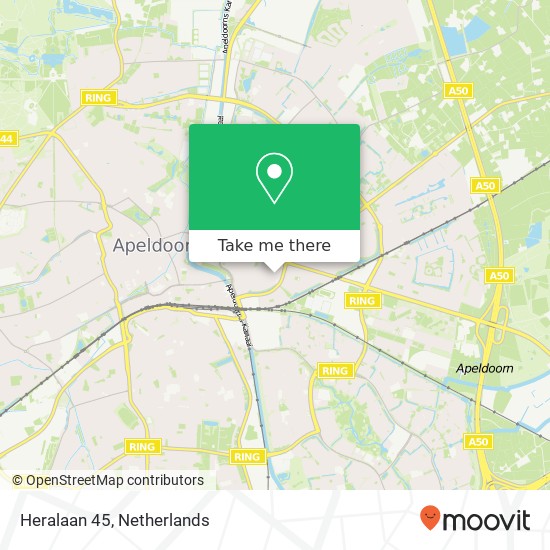 Heralaan 45, Heralaan 45, 7321 DK Apeldoorn, Nederland kaart