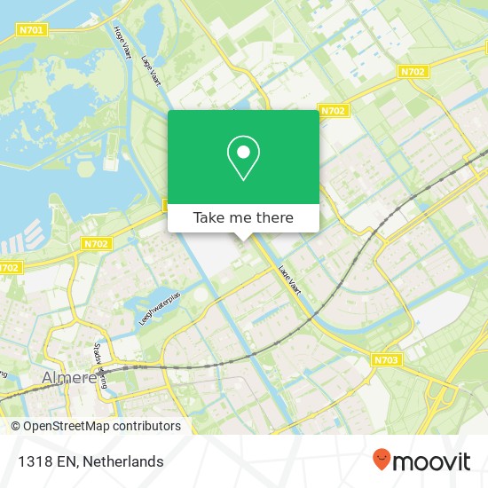 1318 EN, 1318 EN Almere, Nederland kaart