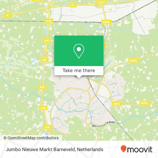 Jumbo Nieuwe Markt Barneveld, Nieuwe Markt 5 kaart