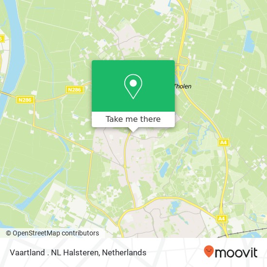 Vaartland . NL Halsteren, Nijverheidsweg 2 kaart