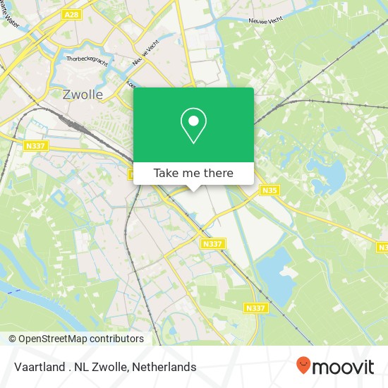 Vaartland . NL Zwolle, Nikolaus Ottostraat 3 kaart