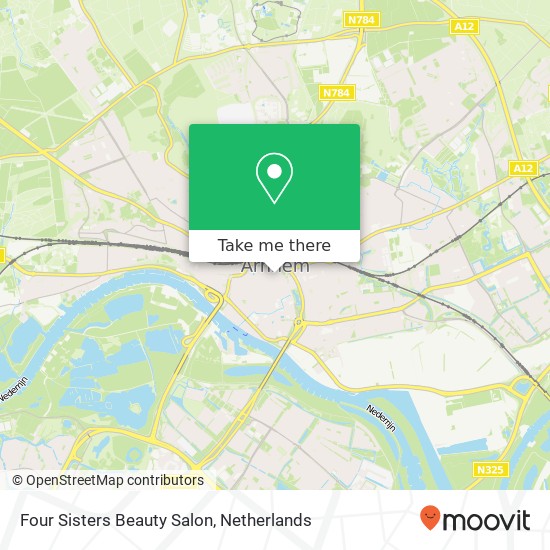 Four Sisters Beauty Salon, Looierstraat 14 kaart