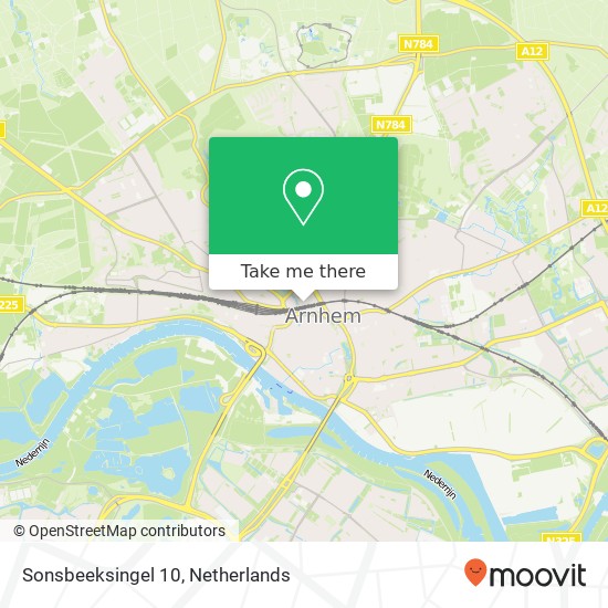 Sonsbeeksingel 10, 6814 AA Arnhem kaart