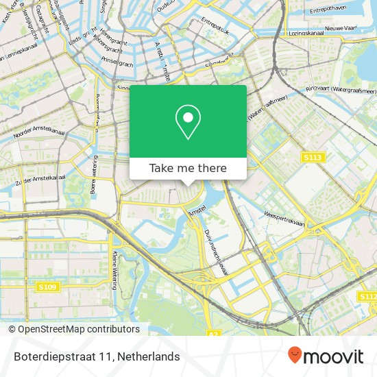 Boterdiepstraat 11, 1079 SR Amsterdam kaart