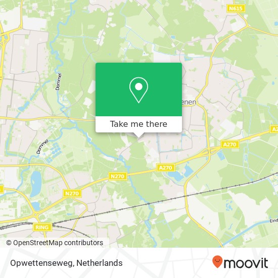 Opwettenseweg, Opwettenseweg, Nuenen, Nederland kaart