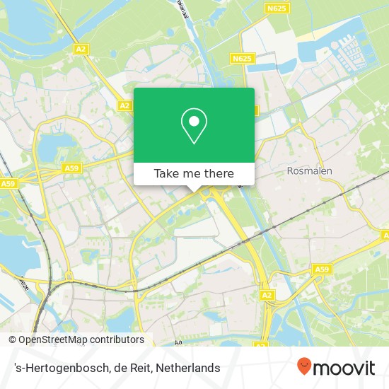 's-Hertogenbosch, de Reit kaart