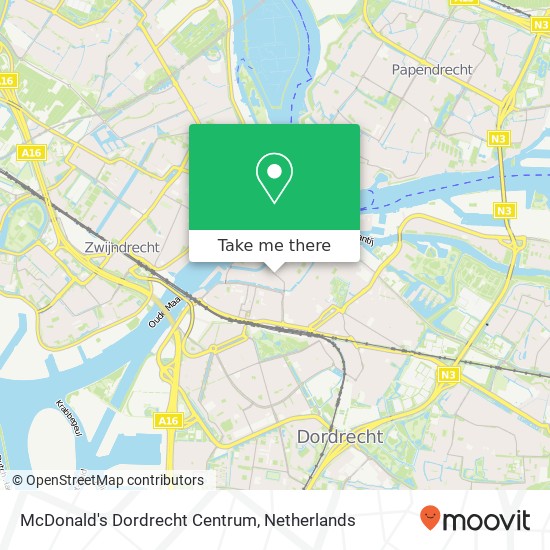 McDonald's Dordrecht Centrum, Bagijnhof 7 kaart
