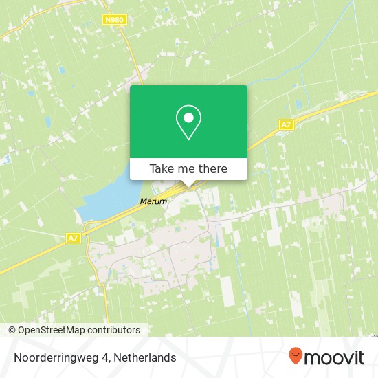 Noorderringweg 4, Noorderringweg 4, 9363 TC Marum, Nederland kaart